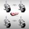 Service Caster 3.5 Inch SS Black Polyurethane Swivel 3/8 Inch Threaded Stem Caster Set Brake SSTS20S3514-PPUB-BLK-TLB-381615-4 - alternate 4